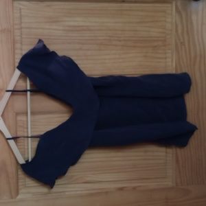 Chaser cold shoulder blue blouse